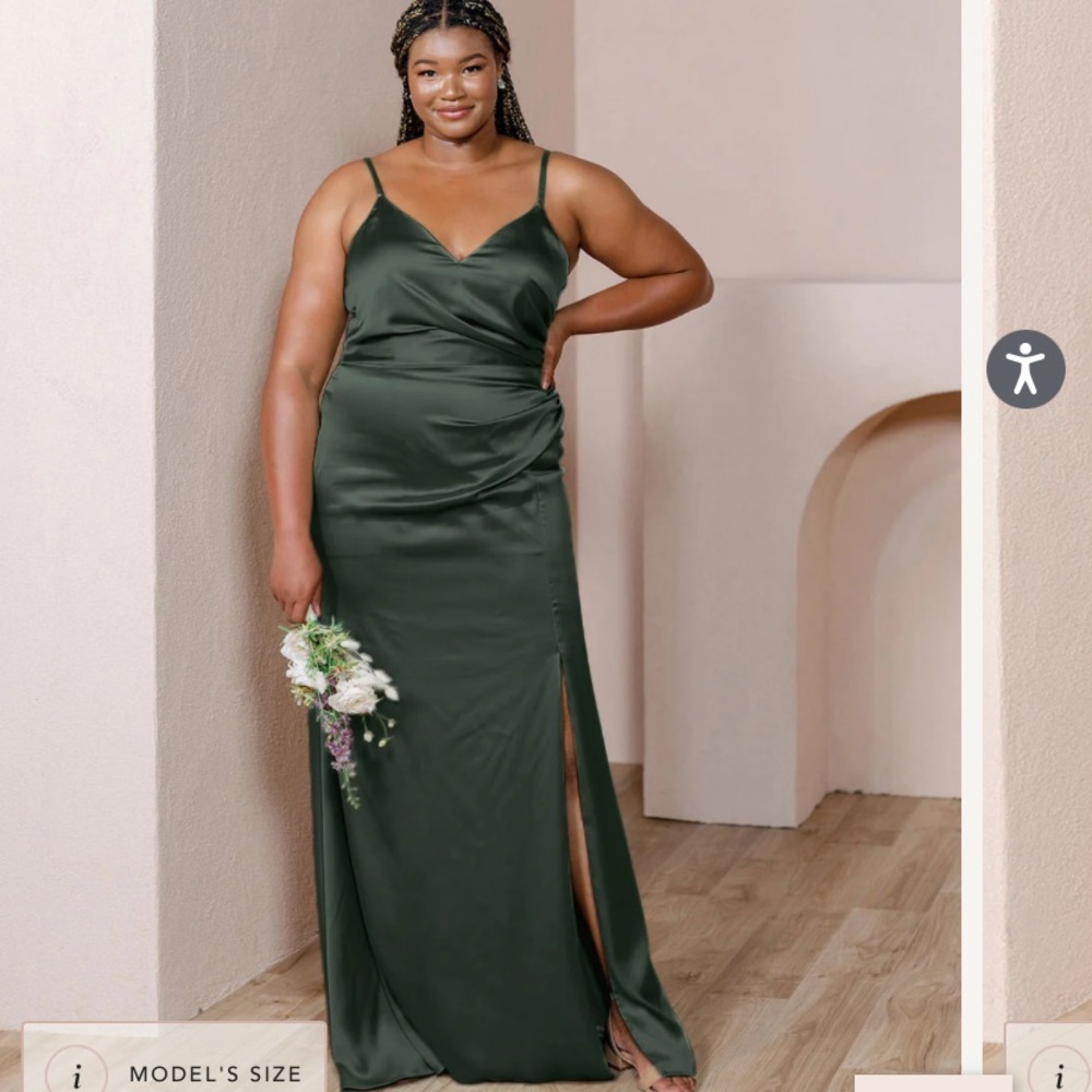Revelry Rory Dress - Deep Olive Size 4